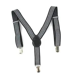서스펜더 정장멜빵 검정스트라이프 스트라이프멜빵