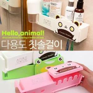 욕실용품 다용도 칫솔걸이핑크