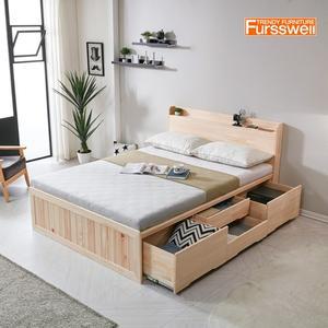 퍼스웰 히노끼 편백나무원목 2단수납침대 프레임.퀸 SI_106)