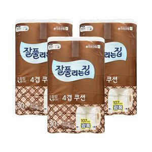 케이에이치커머스 잘풀리는집 4겹 쿠션 27m 30롤x3팩