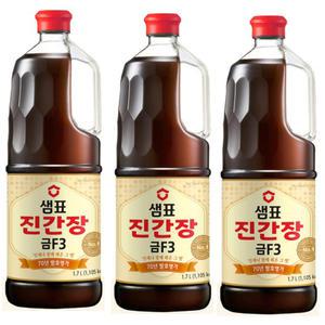 샘표 진간장 금F3  1.7L  3개//양조간장