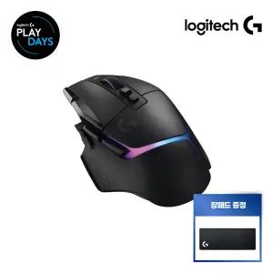 [장패드증정]로지텍코리아 공식 G502 X PLUS 무선 게이밍 마우스 블랙 [공식판매점]