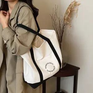 아웃포켓 써클 캔버스 데일리 여성 학생 가방 숄더백 에코백