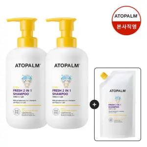 [아토팜]키즈 프레쉬 2in1 샴푸 460mlX2 +(프레쉬2in1샴푸400ml ~10/16~26)