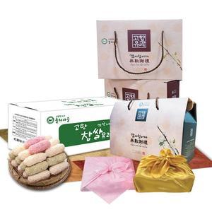혼합유과 300g 500g 900g 한과 찹쌀유과 백년초 쑥