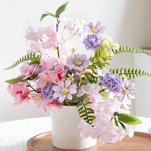 벚꽃 조화 화분 풍성한 라벤더 28x29cm 인테리어 봄 테이블 장식 소품 행사 꾸미기
