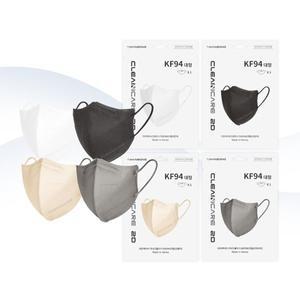 [기타][국내생산] 한송 크린케어 KF94 2D 새부리형 4중필터 대형 마스크 화이트/블랙/연황색/진한회색 (...