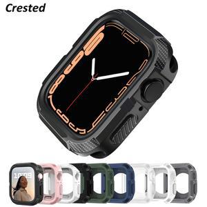 Apple Watch 케이스 용 견고한 커버 44mm 40mm 45mm 41mm 9 8 se 6 3 iWatch Accessorie TPU 화면 보호기 Apple watch serie 7 케이스