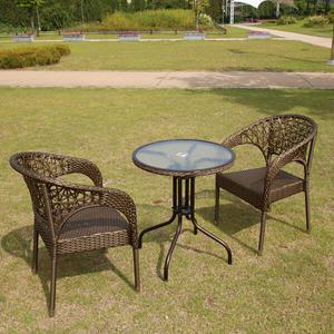 유로강화 원형 테이블 퀸즈 2인 야외 테이블 세트