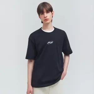[휠라](광주신세계)[FILA] 면혼방 스몰로고 반팔티 (FS2RSG2109X_BLK)
