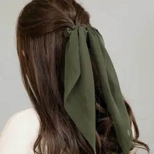 [콩심팥심]카키 리본곱창밴드 헤어슈슈 헤어악세사리