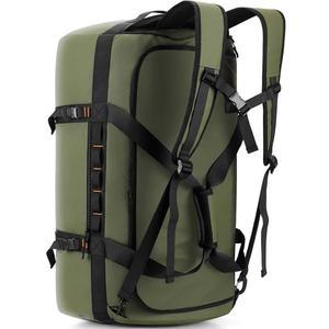 남성용 Hulongo 40L/60L/90L 대형 방수 더플 백팩, 여행용 남성용 더플 백팩, 헤비 듀티(그린, 90L)
