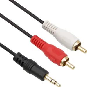 3.5스테레오 to 2RCA케이블 30CM 2채널 짧은 오디오짹