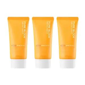 어퓨 퓨어 블록 내추럴 데일리 선크림 이엑스(EX), 50ml, 3개