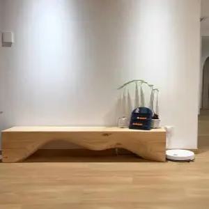 미술관 통나무 벤치 전시대 의자 빈티지 원목 120x30x40