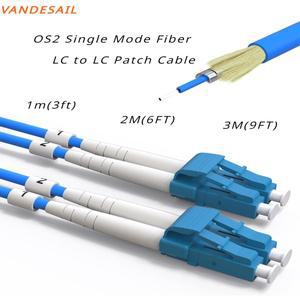 VANDESAIL 아머드 싱글 모드 광섬유 케이블  OS2 LC to 듀플렉스 SMF 9/125 μm  1G/10G  LSZH 1-3M(3-9fT)