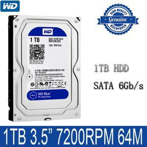 WD 1TB 파란색 3.5 SATA 6GB/s HDD sata 내장 하드 디스크 64M 7200PPM 드라이브 PC용 데스크탑 hdd