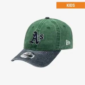 [뉴에라키즈](의정부점)[키즈] MLB 오클랜드 애슬레틱스 피그먼트 워싱 언스트럭쳐 볼캡 그린