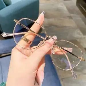 라인 안경테 여자 금자안경 남자 블루라이트 라운드 금테안경 가벼운 청광안경 차단 베이직