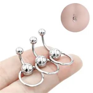 식스미 벨리 버튼 배꼽 피어싱 6mm 10mm 이너컨츠피어싱 써지컬피어싱