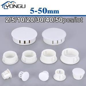 2-50Pcs 홀 플매트 카펫 러그 캡에 흰색 라운드 플라스틱 스냅 벽 케이블 데스크 커버 가구 구멍 마개 5mm-