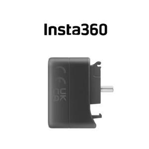 인스타360 X5 마이크 어댑터 3.5mm 오디오 포트와 USB-C 포트로 연결 카메라 충전 가능