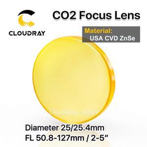 Cloudray 미국 CVD ZnSe 초점 렌즈 직경 CO2 레이저 조각 기용 25/25.4mm FL50.8 63.5 101.6mm 2-5 인치