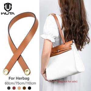 WUTA  가죽 스트랩 for Hermes Herbag 숄더 수정 된 가방 액세서리 교체 용 짧은