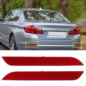 자동차 후면 범퍼 반사판 마커 라이트 BMW 호환 5 시리즈 F10 F18 세단 Pre-facelift 2010-2013 Red 1pc 액
