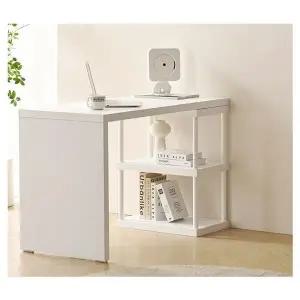 고품질 세련된 화이트 2in1 콤보 책상세트 1600 다용도선반 선반책장 (WD9EF79)