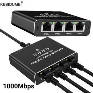 컴퓨터/허브/스위치/라우터/셋톱 박스/디지털 TV용 기가비트 이더넷 분배기 1000Mbps 1 ~ 2/3/4 RJ45 LAN