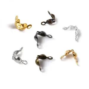 올챙이캡 200 개 커넥터 Clasps 4x8mm 볼 체인 크림프 비즈 캡 쥬얼리 결