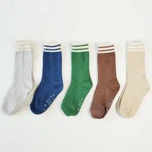 유아동 아기 컬러 중목 양말 5족 초등학생 어린이
