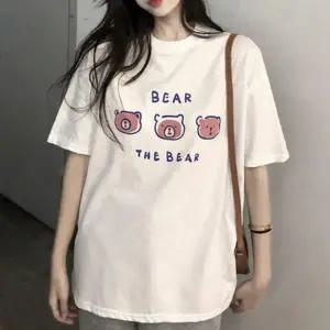 곰돌이 여자 베이직 반팔티 화이트 1P 여름 데일리