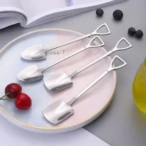 삽 모양 삼각 사각 스텐 커피 티스푼 디저트스푼_23269736