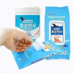 마법의 청소박사 기름때 물 매직 만능 크리너 청소 다용도 캡형 원통형 제거 티슈