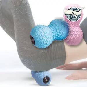 [셀러에이드]마사지 효과 땅콩형 롤링 볼 근육 이완 마사지