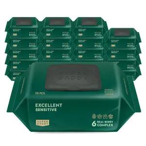 82평량 20팩 행주급 슈퍼대디 NEW 엑설런트82 센시티브 캡형 물티슈 70매 최고평량