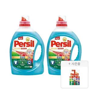 퍼실 엑스퍼트 삶음파워 드럼/일반 겸용 2.7L, 2개 + 증정(파워젤 라벤더듀얼  파우치 300mL, 1개)