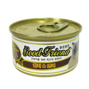 고양이 굿프랜드 캔 참치연어 85g/캣/간식/통조림