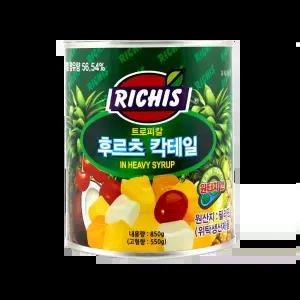 (주)동서 리치스 트로피칼 후르츠 칵테일 원터치 850g × 12캔