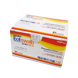 에프에이 일회용 알콜솜 에탄올 이올스왑 화이트 100매 x 5각