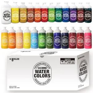 종이나라 비비드 수채화물감 220ml 12색 세트