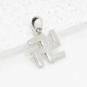 [하프클럽/ ]남자 불교 실버 커플템 목걸이 만자 팬던트