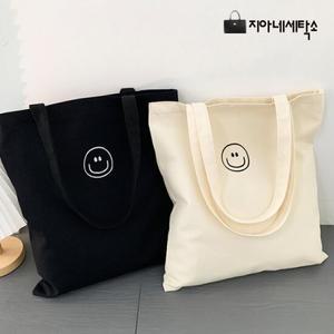 [지아네세탁소] 스마일에코백 숄더백 캔버스백 여성가방
