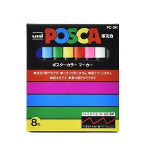 미쯔비시 유니 포스카 마카세트 3M 8색 PC3M8C 다용도 마카