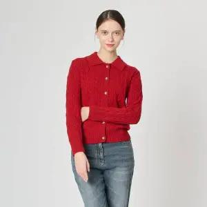 [BCBG] 케이블 카라 니트 가디건 B4W9K182