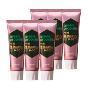 메디안 그린프로폴리스 치약 프레쉬피치 100g 6개
