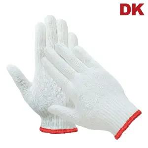 DK KC 면장갑 30g 고급면사 작업용 목장갑 올풀림방지 오버록 100켤레