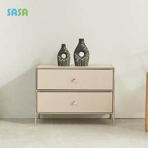 [SASA]사사가구 해피 모던센츄리 700 모듈 2단 철제 2칸 거실 낮은서랍수납장 4colors